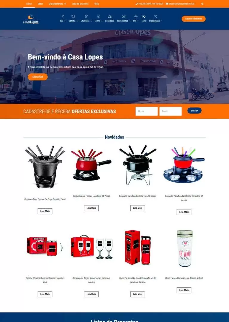 Criação de Sites - Casa Lopes